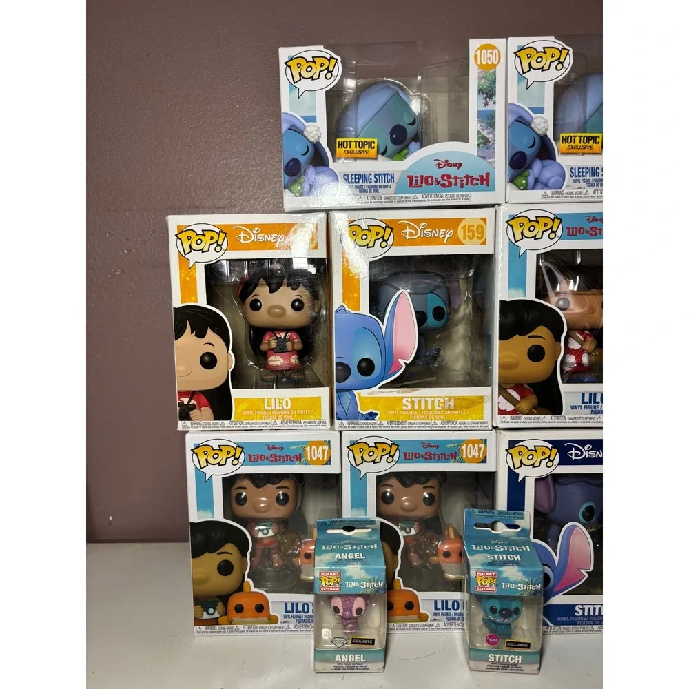 Lilo & Stitch Funko Pop Lot Hot Topic Exclusive Sleeping Stitch Lilo Angel